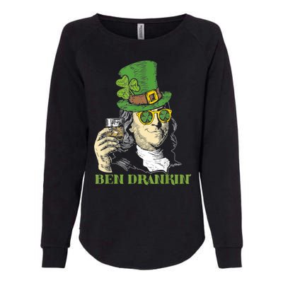 St Patricks Day, Ben Drankin, Funny St Patricks Day, St Patricks Day Drinking Womens California Wash Sweatshirt