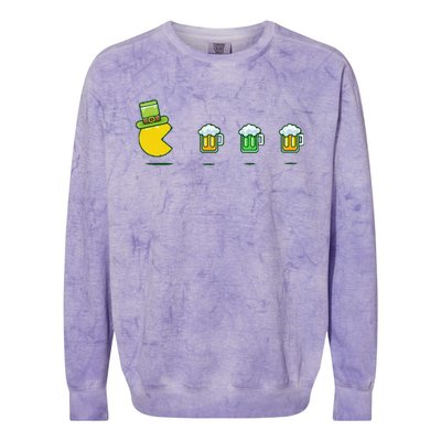 St Patricks Day Funny Drinking Beer Colorblast Crewneck Sweatshirt