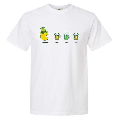 St Patricks Day Funny Drinking Beer Garment-Dyed Heavyweight T-Shirt