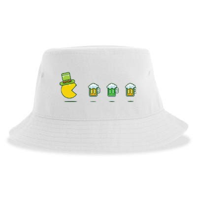 St Patricks Day Funny Drinking Beer Sustainable Bucket Hat