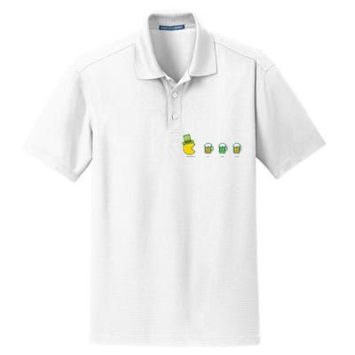 St Patricks Day Funny Drinking Beer Dry Zone Grid Polo