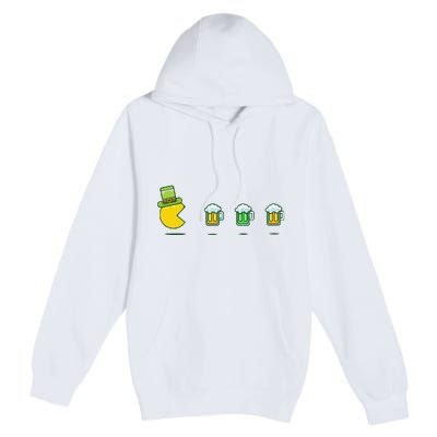 St Patricks Day Funny Drinking Beer Premium Pullover Hoodie