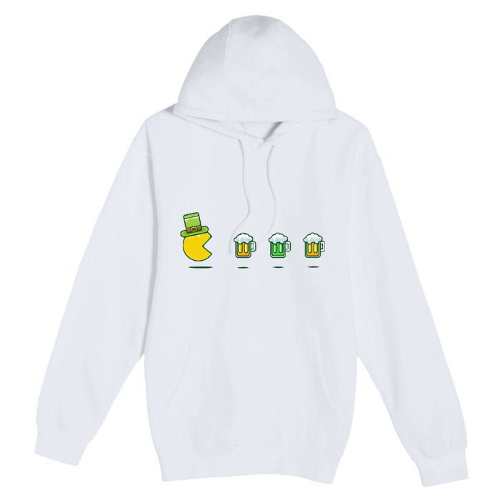 St Patricks Day Funny Drinking Beer Premium Pullover Hoodie