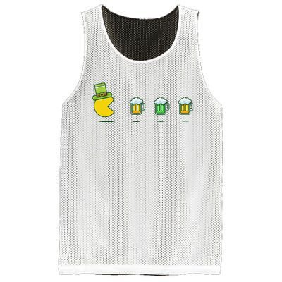 St Patricks Day Funny Drinking Beer Mesh Reversible Basketball Jersey Tank