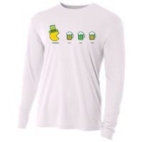 St Patricks Day Funny Drinking Beer Cooling Performance Long Sleeve Crew