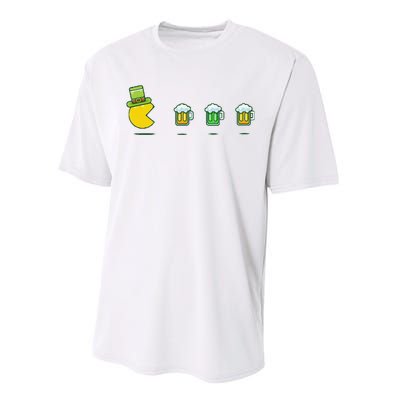 St Patricks Day Funny Drinking Beer Performance Sprint T-Shirt