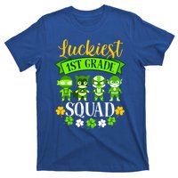 St Patricks Day Teacher Gift Luckiest 1st Grade Squad Gift T-Shirt