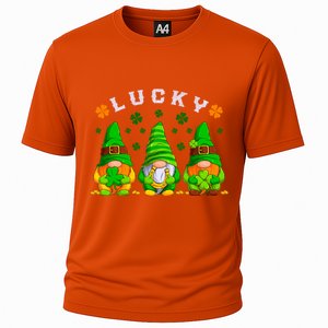 St Patrick's Day Lucky Gnomes Gift Cooling Performance Crew T-Shirt