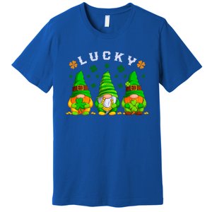 St Patrick's Day Lucky Gnomes Gift Premium T-Shirt