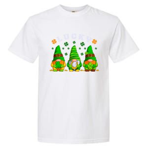 St Patrick's Day Lucky Gnomes Gift Garment-Dyed Heavyweight T-Shirt