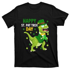 St Patricks Day Leprechaun Dinosaur Dino Happy St Pat Trex T-Shirt