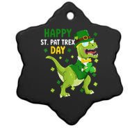 St Patricks Day Leprechaun Dinosaur Dino Happy St Pat Trex Ceramic Star Ornament