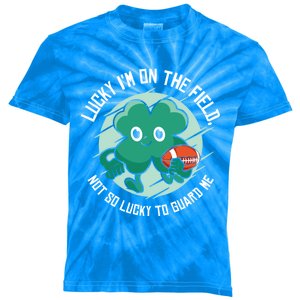 St Patrick's Day American Football Shamrock Clover Rugby Gift Kids Tie-Dye T-Shirt