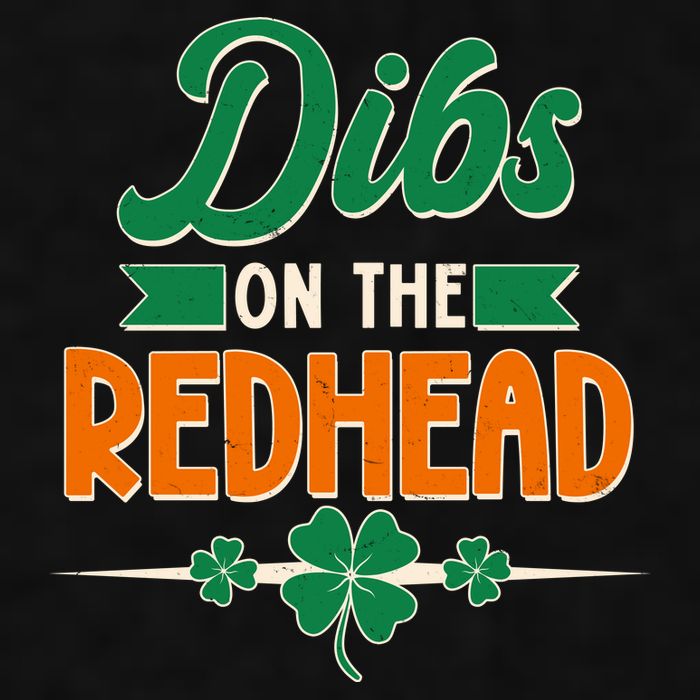 St. Patrick's Day Dibs On The Redhead Ladies PosiCharge Tri-Blend Wicking Tank