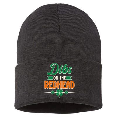 St. Patrick's Day Dibs On The Redhead Sustainable Knit Beanie