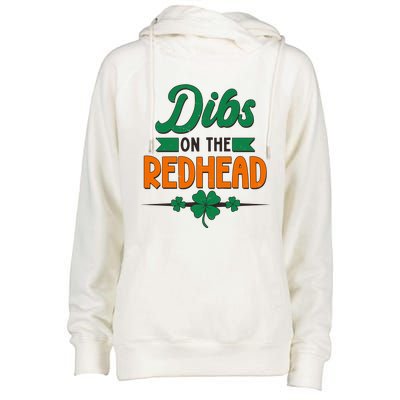 St. Patrick's Day Dibs On The Redhead Womens Funnel Neck Pullover Hood