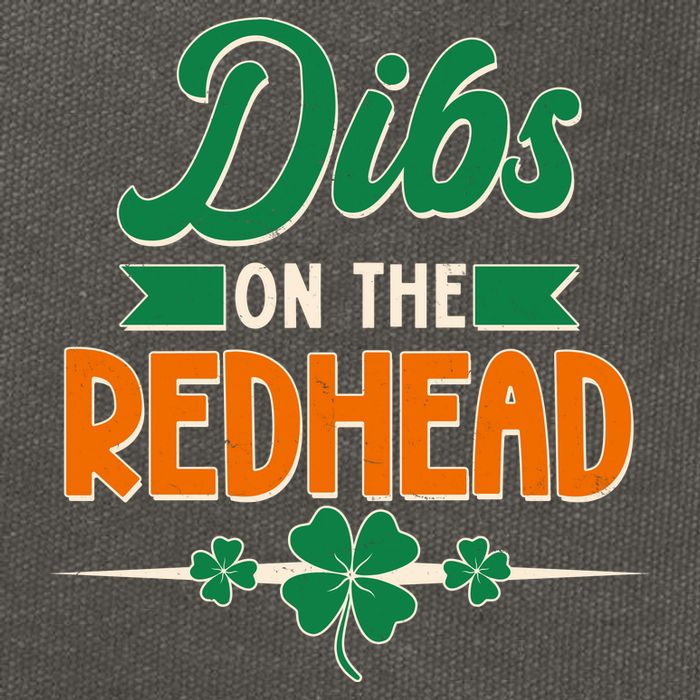 St. Patrick's Day Dibs On The Redhead Cotton Canvas Backpack