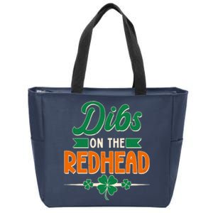 St. Patrick's Day Dibs On The Redhead Zip Tote Bag