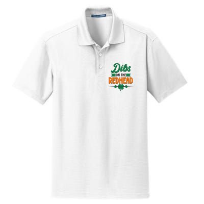 St. Patrick's Day Dibs On The Redhead Dry Zone Grid Polo