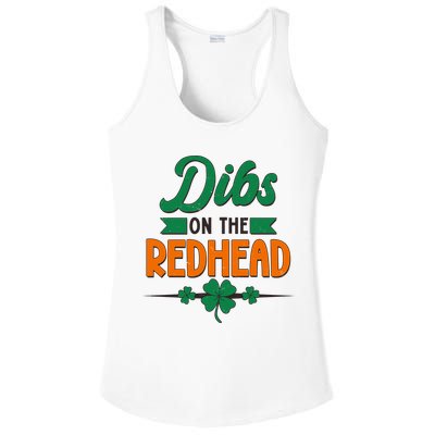 St. Patrick's Day Dibs On The Redhead Ladies PosiCharge Competitor Racerback Tank
