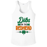 St. Patrick's Day Dibs On The Redhead Ladies PosiCharge Competitor Racerback Tank