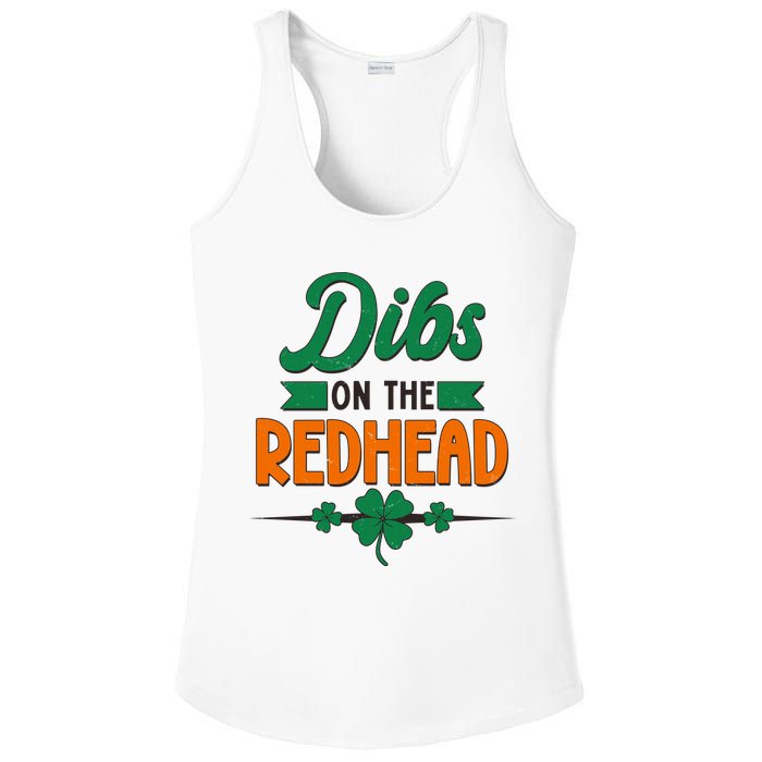 St. Patrick's Day Dibs On The Redhead Ladies PosiCharge Competitor Racerback Tank
