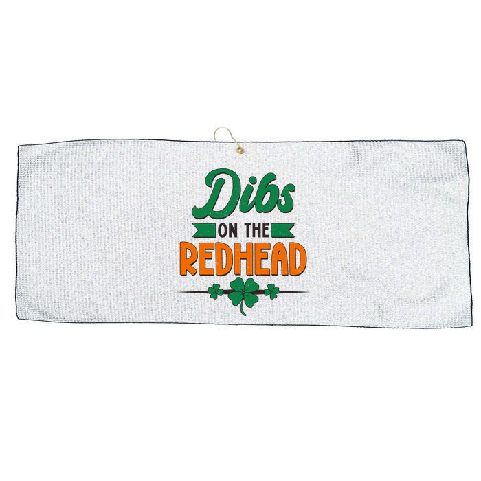 St. Patrick's Day Dibs On The Redhead Large Microfiber Waffle Golf Towel
