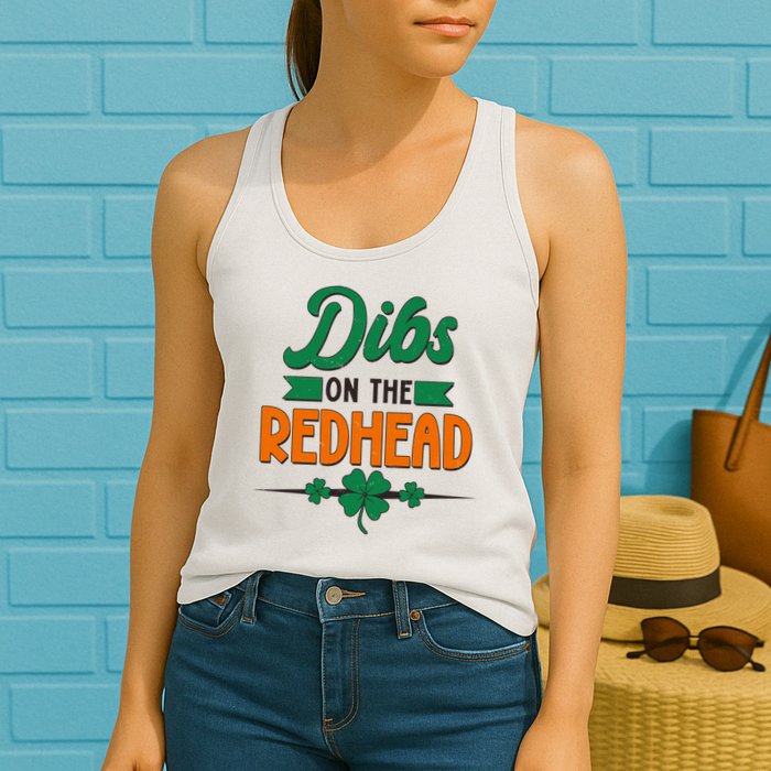 St. Patrick's Day Dibs On The Redhead Womens Tank Top