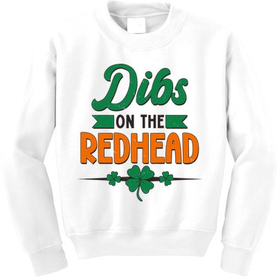 St. Patrick's Day Dibs On The Redhead Kids Sweatshirt