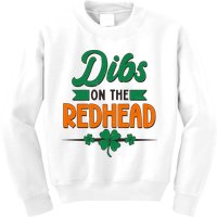 St. Patrick's Day Dibs On The Redhead Kids Sweatshirt
