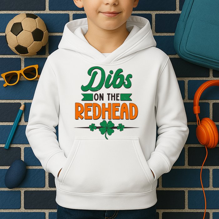 St. Patrick's Day Dibs On The Redhead Kids Hoodie