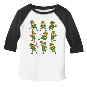 St Patricks Day Funny Leprechaun Baseball Player Toddler Fine Jersey T-Shirt