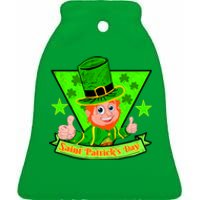 St Patricks Day Ceramic Bell Ornament