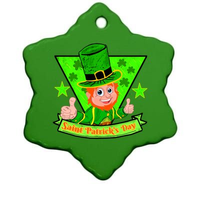 St Patricks Day Ceramic Star Ornament