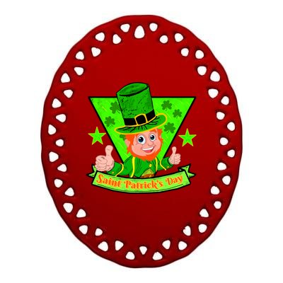 St Patricks Day Ceramic Oval Ornament