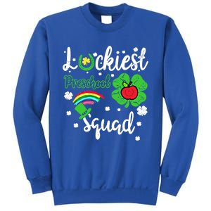 St Patricks Day Teacher Gift Luckiest Preschool Squad Gift Sweatshirt