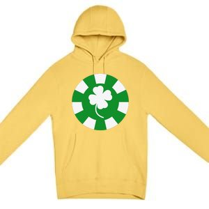 Saint Patrick's Day Four Leaf Clover Poker Chip Casinos Premium Pullover Hoodie