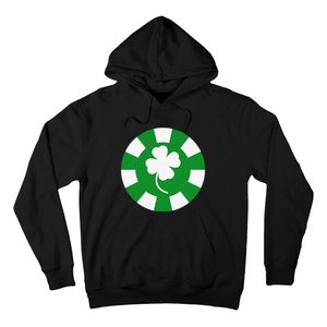 Saint Patrick's Day Four Leaf Clover Poker Chip Casinos Hoodie