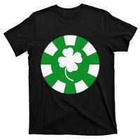 Saint Patrick's Day Four Leaf Clover Poker Chip Casinos T-Shirt