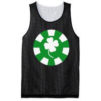 Saint Patrick's Day Four Leaf Clover Poker Chip Casinos Mesh Reversible Basketball Jersey Tank