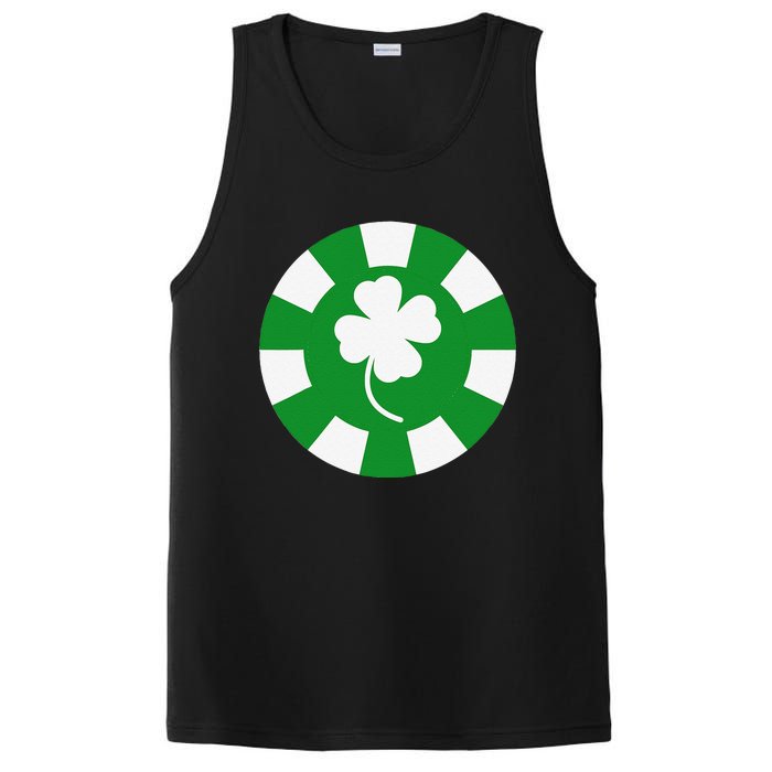 Saint Patrick's Day Four Leaf Clover Poker Chip Casinos PosiCharge Competitor Tank