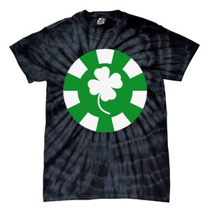 Saint Patrick's Day Four Leaf Clover Poker Chip Casinos Tie-Dye T-Shirt