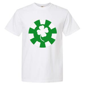 Saint Patrick's Day Four Leaf Clover Poker Chip Casinos Garment-Dyed Heavyweight T-Shirt