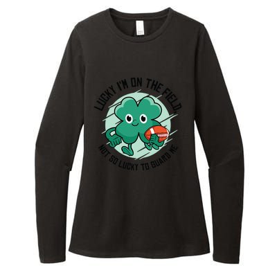 St Patrick's Day American Football Shamrock Clover Rugby Great Gift Womens CVC Long Sleeve Shirt