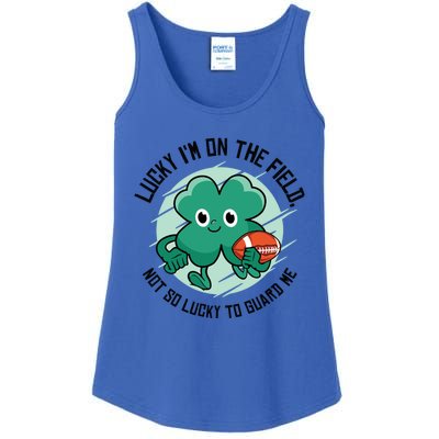 St Patrick's Day American Football Shamrock Clover Rugby Great Gift Ladies Essential Tank