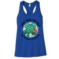 St Patrick's Day American Football Shamrock Clover Rugby Great Gift Women's Racerback Tank