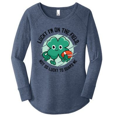 St Patrick's Day American Football Shamrock Clover Rugby Great Gift Women's Perfect Tri Tunic Long Sleeve Shirt