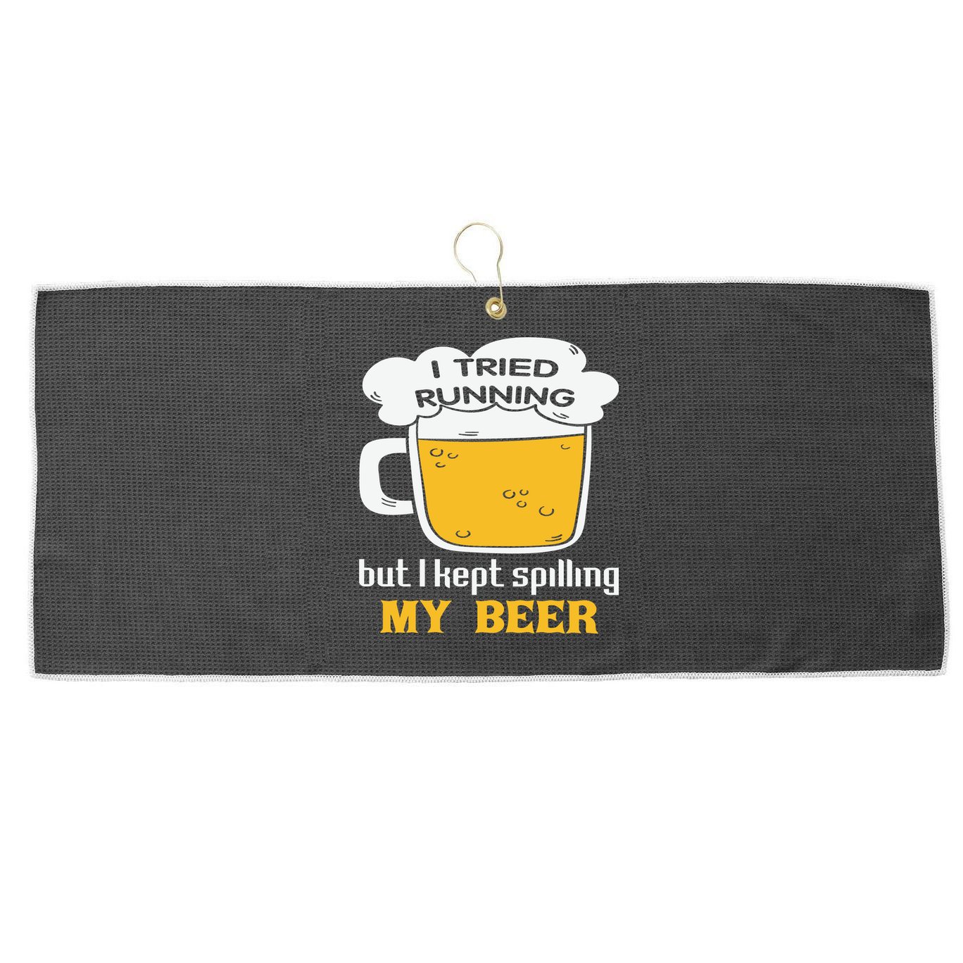 St Patrick's Day Drinking Large Microfiber Waffle Golf Towel