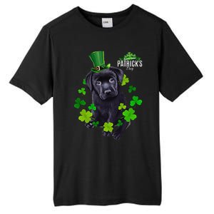 St Patrick's Day Irish Saint Patrick Shamrock Labrador Puppy Tall Fusion ChromaSoft Performance T-Shirt