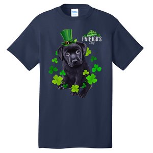 St Patrick's Day Irish Saint Patrick Shamrock Labrador Puppy Tall T-Shirt